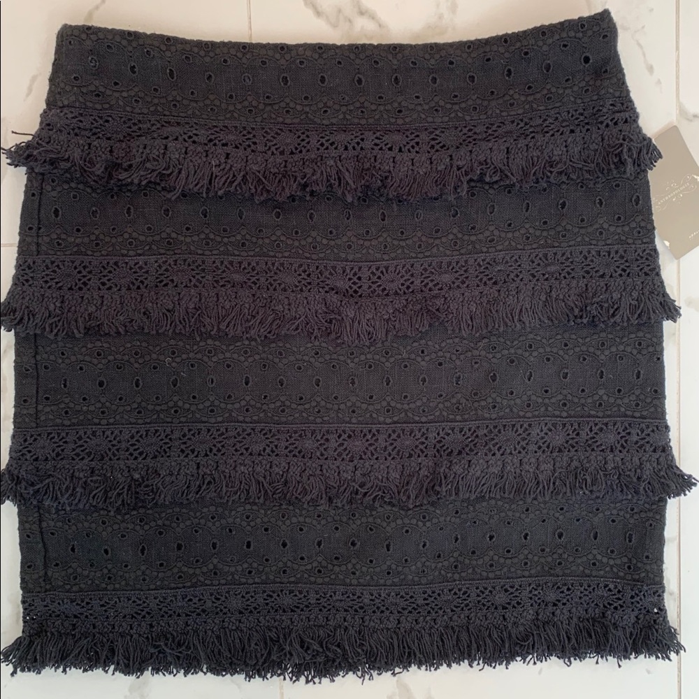 NWT ANTHROPOLOGIE HD IN PARIS BLK SKIRT SZ 2
